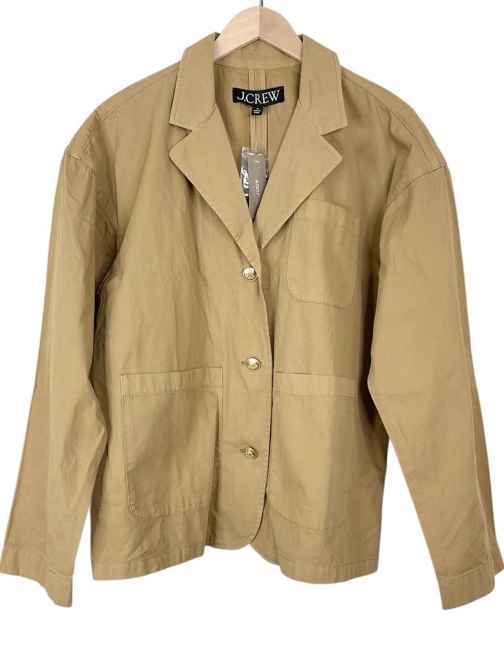 J. Crew Blazer Jacket In Chino Brown/Tan Size Medium FLAW